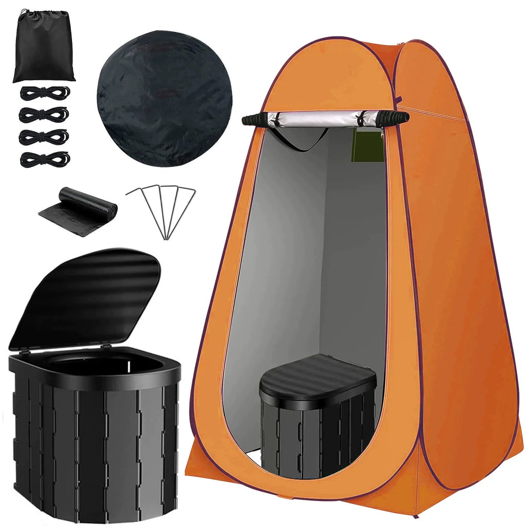 Portable Toilet With Tent for Camping