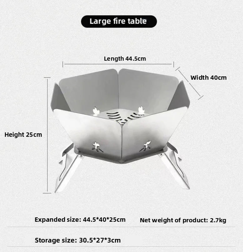 Portable Wood-burning Stove for Quickly Heating Camping Tents, Etc.