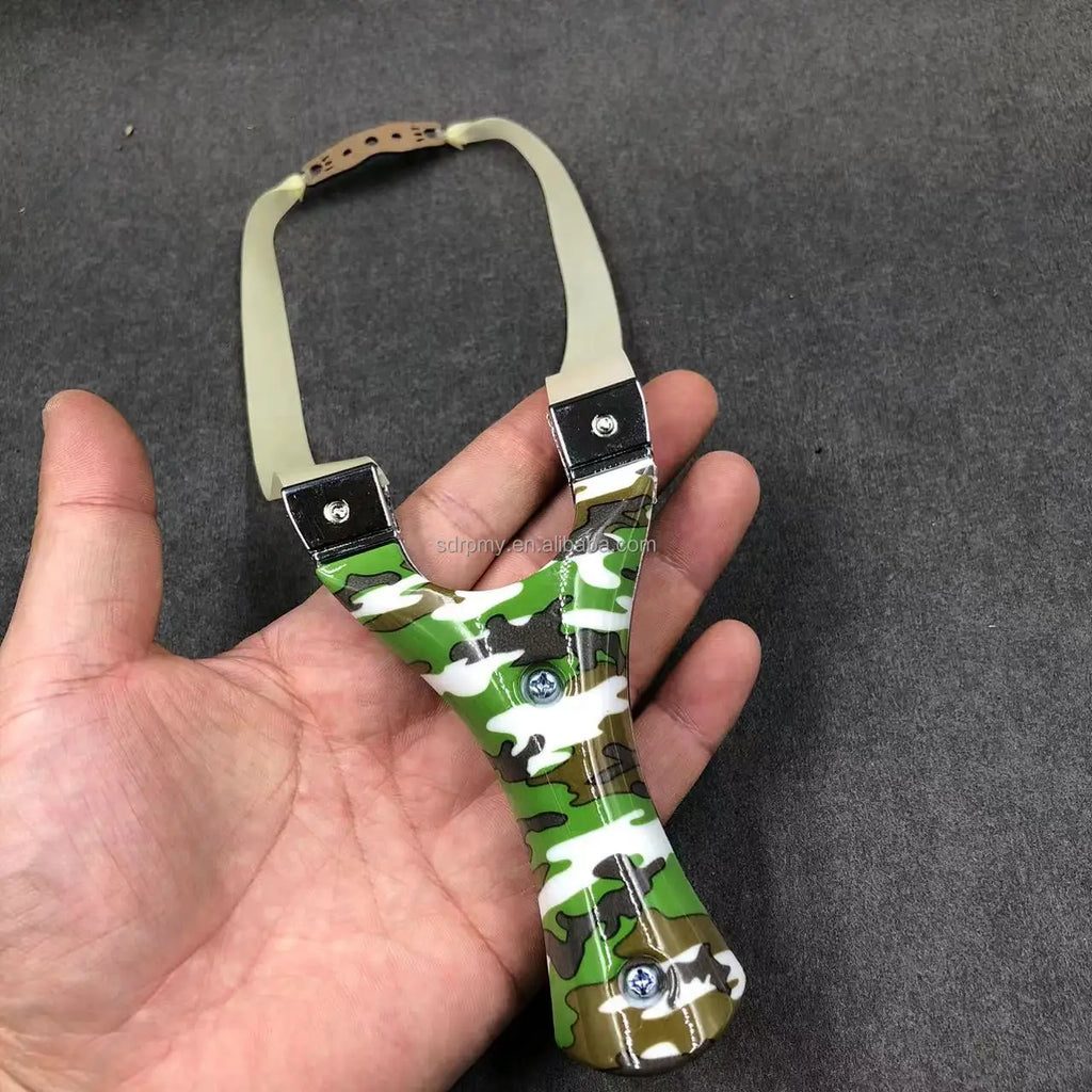 Hunting Slingshot Outdoor Survival - Rubber Band, Mud Pellets & Steel Balls