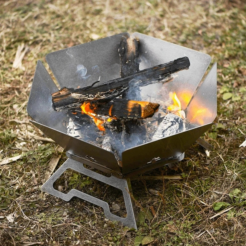 Portable Wood-burning Stove for Quickly Heating Camping Tents, Etc.