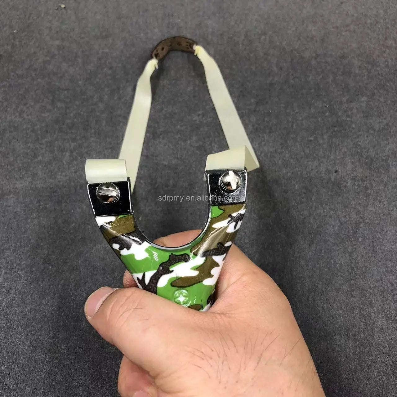 Hunting Slingshot Outdoor Survival - Rubber Band, Mud Pellets & Steel Balls
