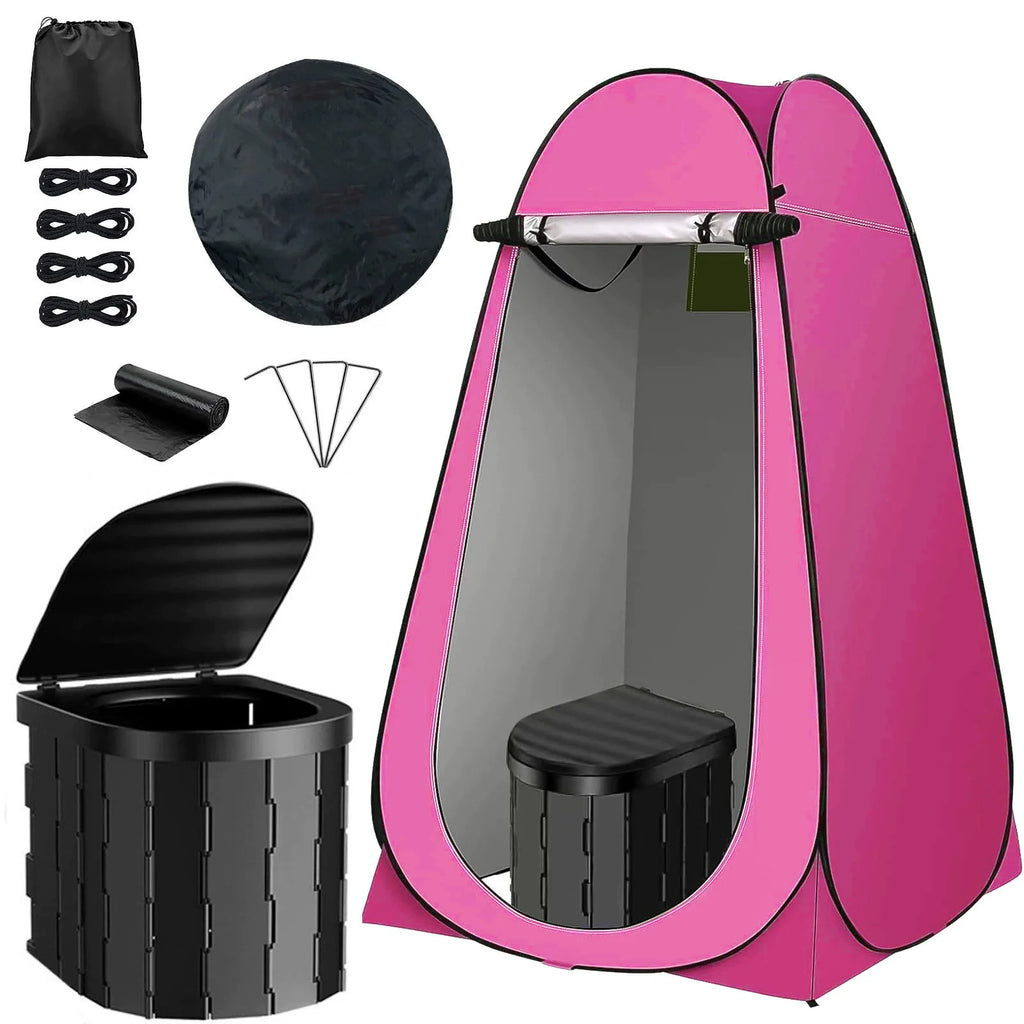 Portable Toilet With Tent for Camping
