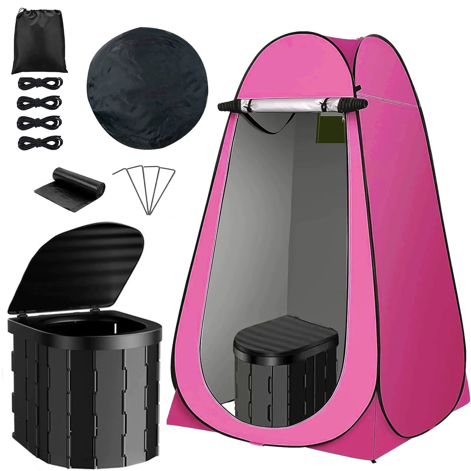 Portable Toilet With Tent for Camping