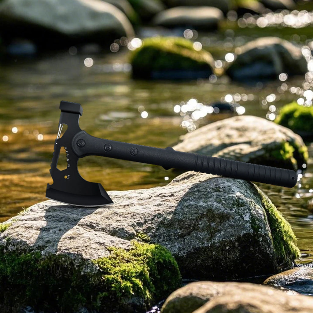 Outdoor Wilderness Survival Axe Black Anti - slip Handle Integrated Body for Camping & Survival Multi - Functional Axe