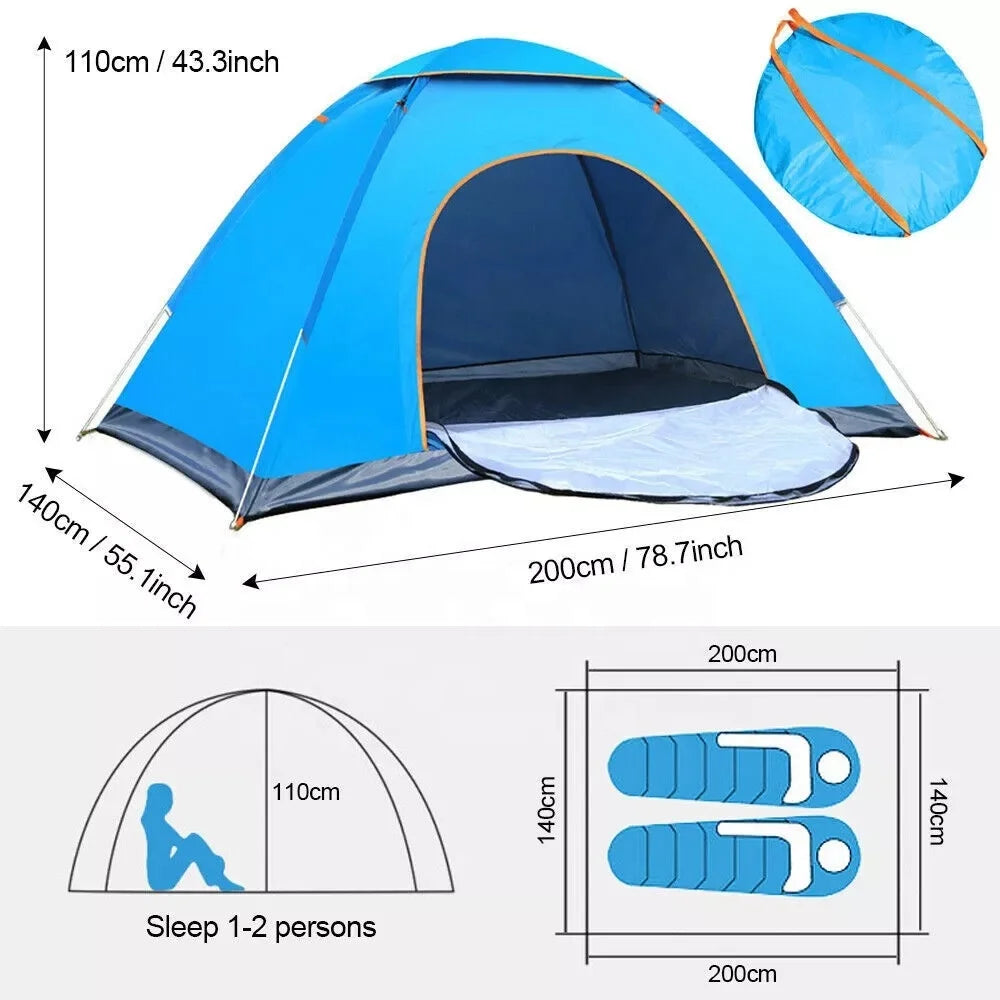 2 Person Camping Tent Waterproof  Easy Setup Lightweight Portable Tent for Outdoor Hiking Beach