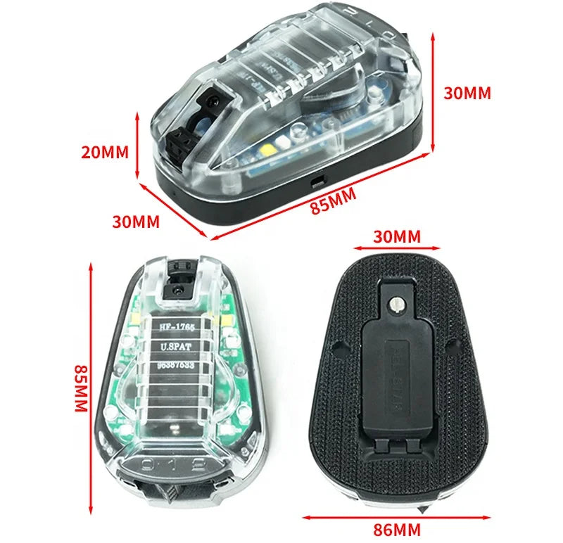 LWXC Tactical Helmet Signal Lamp Outdoor Survival Light Safety Flash Light Fast Mount Ladybug Lamp