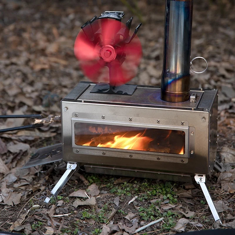 Outdoor Accessories Portable Wood Stove Camping Wood Tent Stove Wood Burning Stove 304 Stainless Steel for Camping Hunting