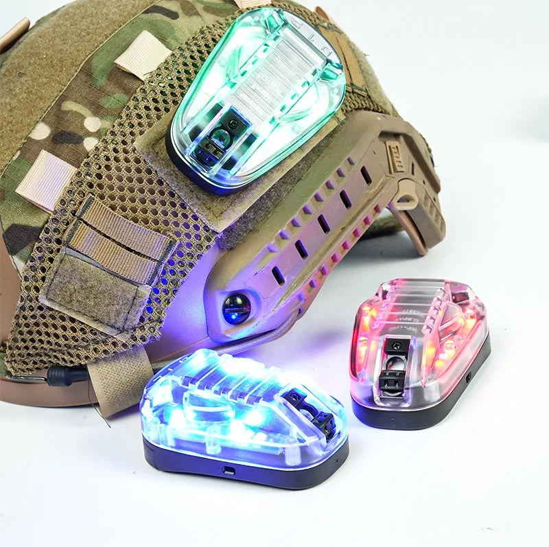 LWXC Tactical Helmet Signal Lamp Outdoor Survival Light Safety Flash Light Fast Mount Ladybug Lamp