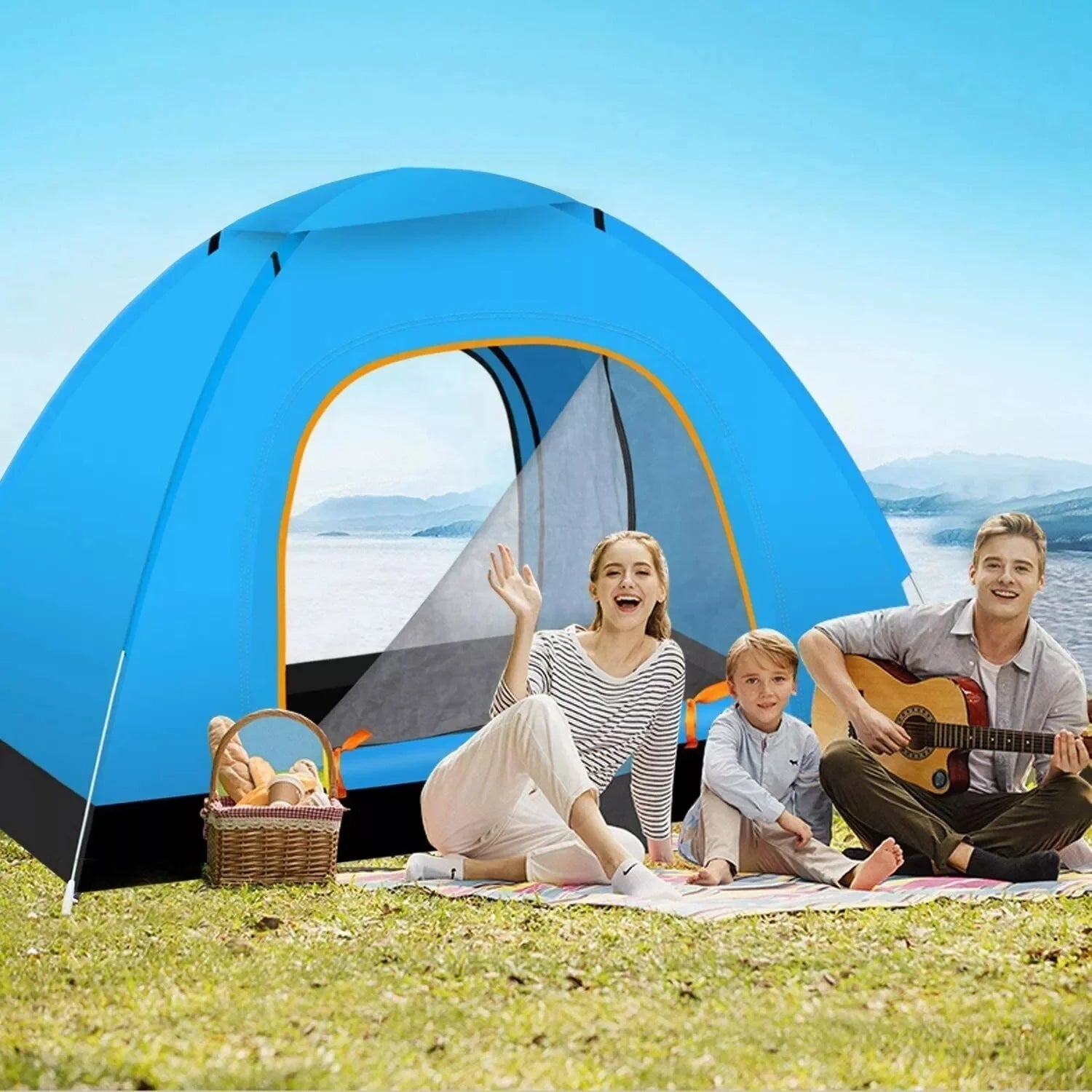 2 Person Camping Tent Waterproof  Easy Setup Lightweight Portable Tent for Outdoor Hiking Beach