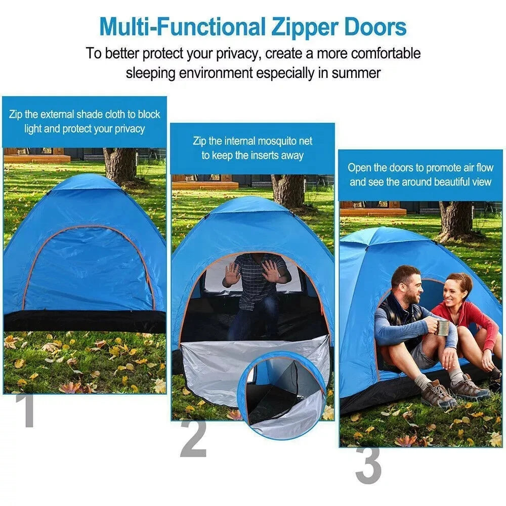2 Person Camping Tent Waterproof  Easy Setup Lightweight Portable Tent for Outdoor Hiking Beach