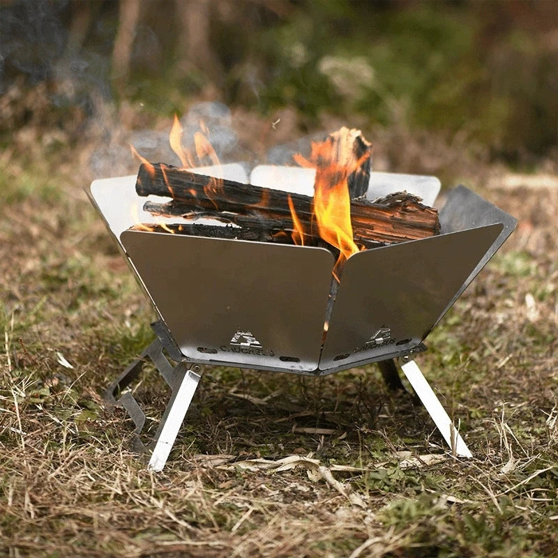 Portable Wood-burning Stove for Quickly Heating Camping Tents, Etc.
