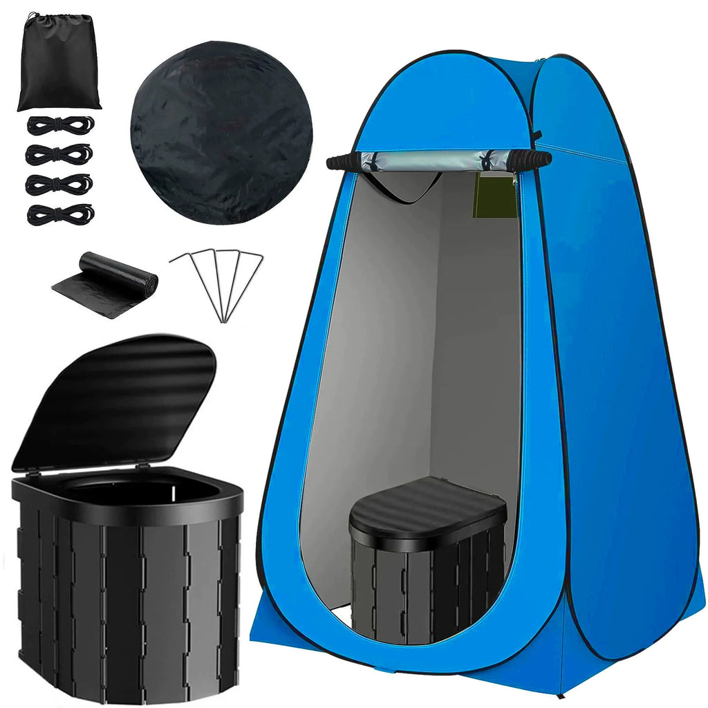 Portable Toilet With Tent for Camping
