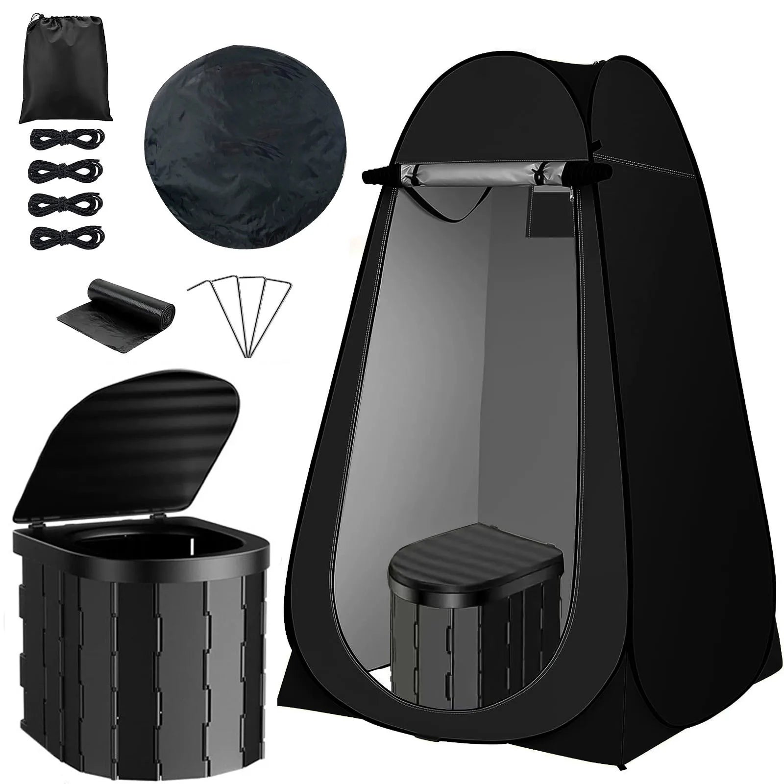 Portable Toilet With Tent for Camping