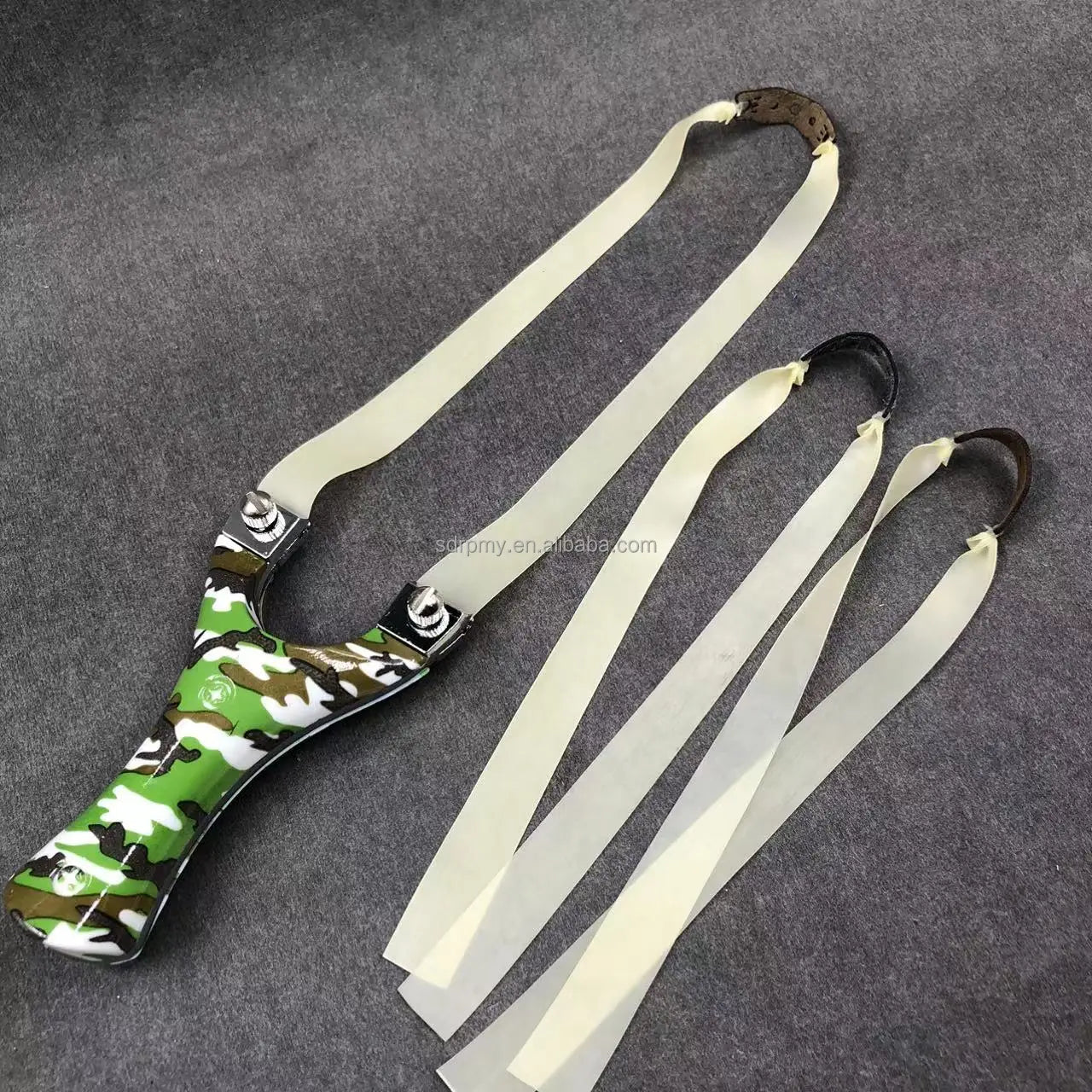 Hunting Slingshot Outdoor Survival - Rubber Band, Mud Pellets & Steel Balls