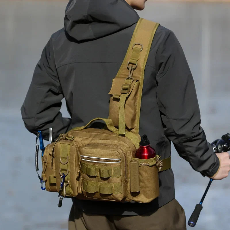 Oxford Tactical Outdoor Sports Bag – Zipper Closure, Multi-Compartment