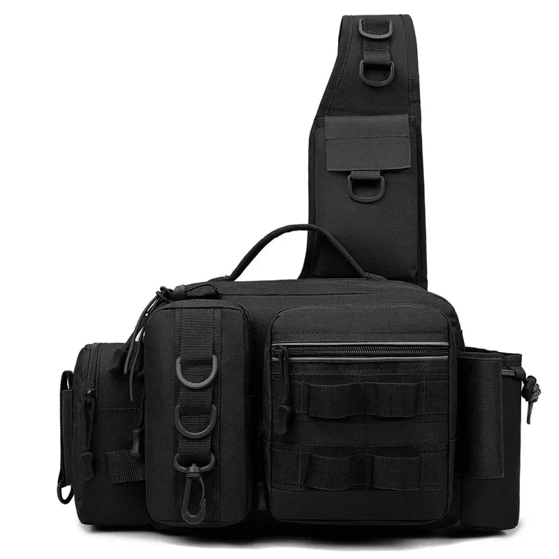 Oxford Tactical Outdoor Sports Bag – Zipper Closure, Multi-Compartment