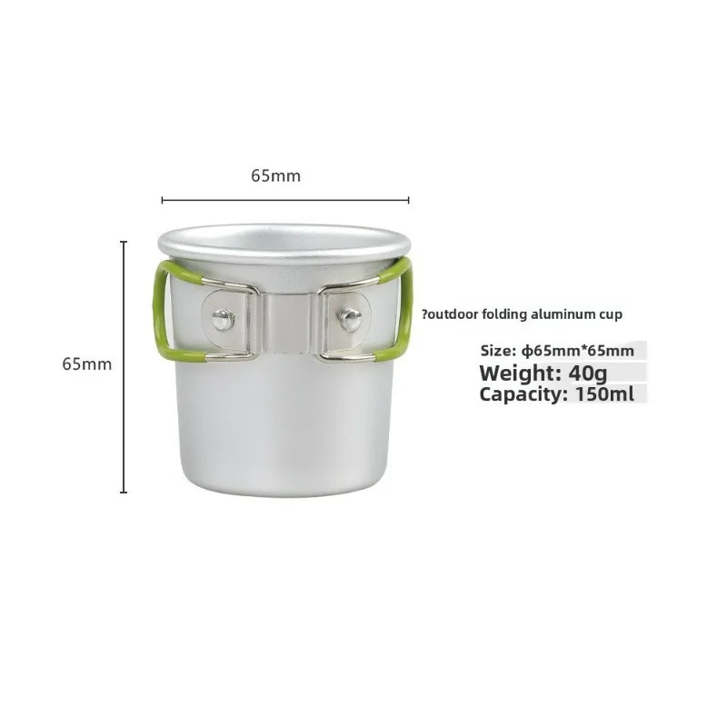 Camping Cookware Mess Kit Ultralight Camping Pot Set Outdoor Cooking Tableware for Hiking Trekking Picnic Fishing Mountaineering