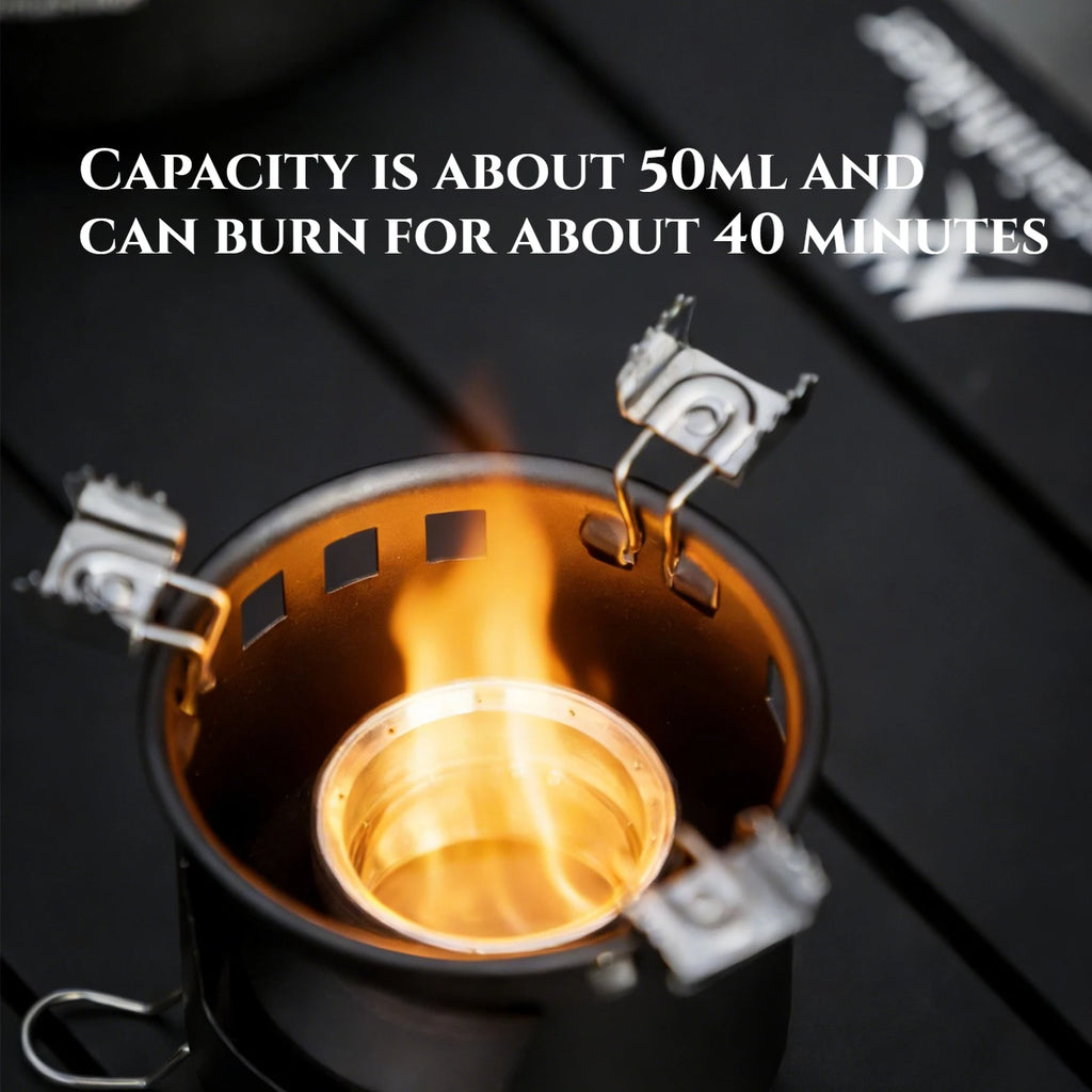 MOUNTAINHIKER Portable Mini Barbecue Assesories Camp Cooking Supplies Camping Gear and Accessorie Alcohol Stove Outdoor Furnace