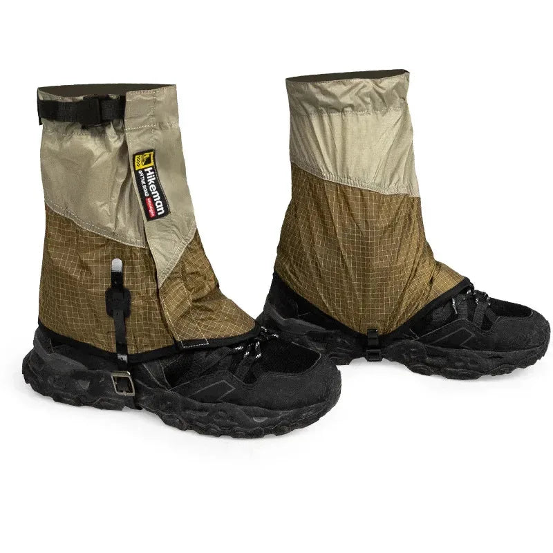 HIKEMAN 20D+UHMWPE Windproof Outdoor Hiking Gaiters Large Leg Covers for Camping Skiing Mountaineering Desert Trekking Unisex