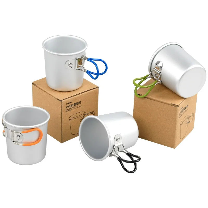 Camping Cookware Mess Kit Ultralight Camping Pot Set Outdoor Cooking Tableware for Hiking Trekking Picnic Fishing Mountaineering